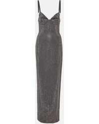 Area - Crystal-Embellished Jersey Gown - Lyst