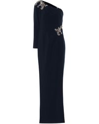 Marchesa notte One-Shoulder-Robe - Blau