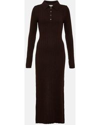 KHAITE - Hans Ribbed-Knit Cashmere Maxi Dress - Lyst