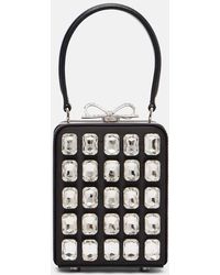 Self-Portrait - Micro Crystal-Embellished Box Bag - Lyst