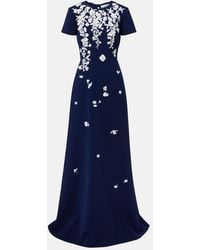 Carolina Herrera - Abito Lungo Con Fiocco Ricamato - Lyst