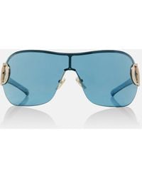 Gucci - Half Horsebit Shield Sunglasses - Lyst