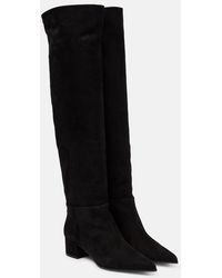 Gianvito Rossi - Piper Suede Leather Knee-High Boots - Lyst