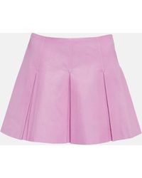 Stouls - Surya Pleated Leather Miniskirt - Lyst