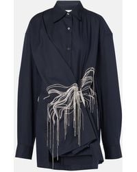 Dries Van Noten - Hemd Aus Baumwoll-Gabardine Mit Kristallen - Lyst