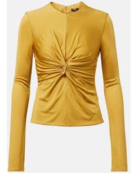 Versace - Safety Pin Jersey Top - Lyst