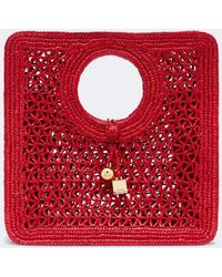 Jacquemus - Spiaggia Small Raffia Top-Handle Bag - Lyst