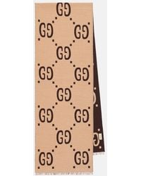 Gucci - GG Jacquard Wool And Silk Scarf - Lyst