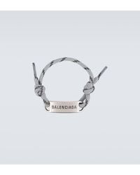 Balenciaga - Logo Plate Bracelet - Lyst