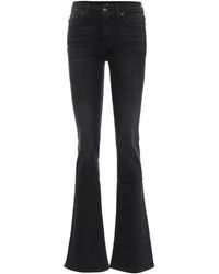 7 For All Mankind Mid-rise Bootcut Jeans - Black