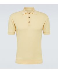 King & Tuckfield Wool Polo Shirt - Yellow