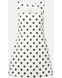 Posse - Alice Polka-Dot Linen Minidress - Lyst