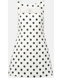 Posse - Alice Polka-Dot Linen Minidress - Lyst