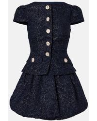 Self-Portrait - Boucle Minidress - Lyst