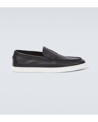 Christian Louboutin - Varsiboat Leather Loafers - Lyst