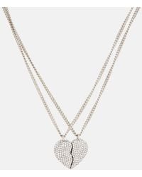 Balenciaga - Halskette Lovelock Mit Kristallen - Lyst