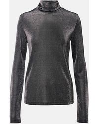 Isabel Marant - Jadia Jersey Lame Turtleneck Top - Lyst