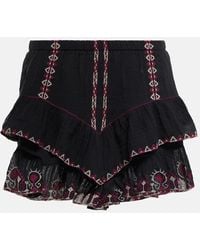 Isabel Marant - Shorts Jocadia in cotone con ruches - Lyst