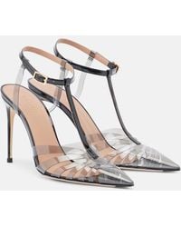 Malone Souliers - Jilia Leather-Trimmed Pvc Slingback Pumps - Lyst