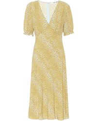 Diane von Furstenberg Midikleid Idris aus Crêpe - Gelb