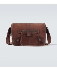 Balenciaga - Le City Small Suede Messenger Bag - Lyst