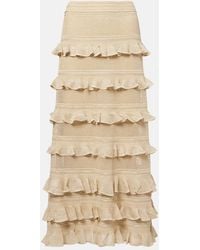 Zimmermann - Hypnotic Tiered Lame Maxi Skirt - Lyst