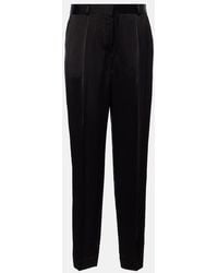 TOTEME - High-Rise Satin Straight Pants - Lyst