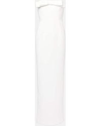 The New Arrivals Ilkyaz Ozel - Bridal Bow-Detail Crepe Cocktail Dress - Lyst