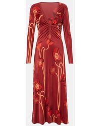 Johanna Ortiz - Bedrucktes Maxikleid Aus Jersey - Lyst