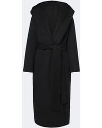 TOTEME - Hooded Wool Wrap Coat - Lyst
