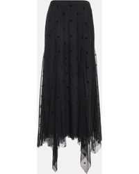 Givenchy - Jupe midi en tulle a pois - Lyst