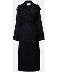 Frankie Shop - Veyron Double-Breasted Twill Trench Coat - Lyst
