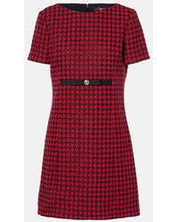 Versace - And Tweed Mini Dress - Lyst