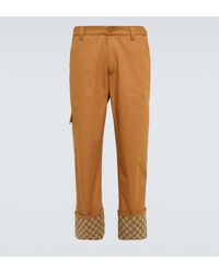 Gucci - Pantalon droit en coton GG Supreme - Lyst