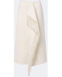 Rohe - Fringed Wool And Cashmere Midi Skirt - Lyst