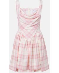 Vivienne Westwood - Sunday Checked Wool-Blend Minidress - Lyst