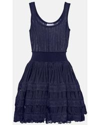 Alaïa - Ribbed-Knit Minidress - Lyst