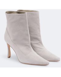Manolo Blahnik - Gostatu Suede Ankle Boots - Lyst