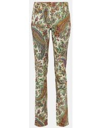 Etro - Paisley Mid-Rise Slim Jeans - Lyst