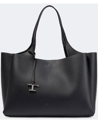Tod's - T Timeless Medium Leather Tote Bag - Lyst