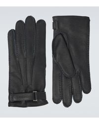 ZEGNA - Embossed Leather Gloves - Lyst