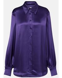 JOSEPH - Dieu Satin Blouse - Lyst