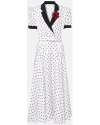Rodarte - Midikleid Aus Seiden-Twill - Lyst