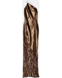 The Sei - One-shoulder Silk Velvet Gown - Lyst