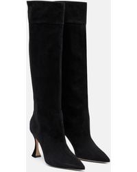 Manolo Blahnik - Miralone 90 Suede Knee-High Boots - Lyst