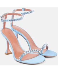 AMINA MUADDI - Gigi 95 Embellished Sandals - Lyst