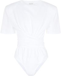 Magda Butrym Cotton Bodysuit - White