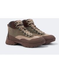 Brunello Cucinelli - Leather-Trimmed Hiking Boots - Lyst
