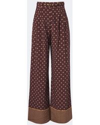 Zimmermann - Belted Printed Wide-Leg Pants - Lyst
