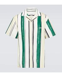Lanvin - Striped Cotton Bowling Shirt - Lyst